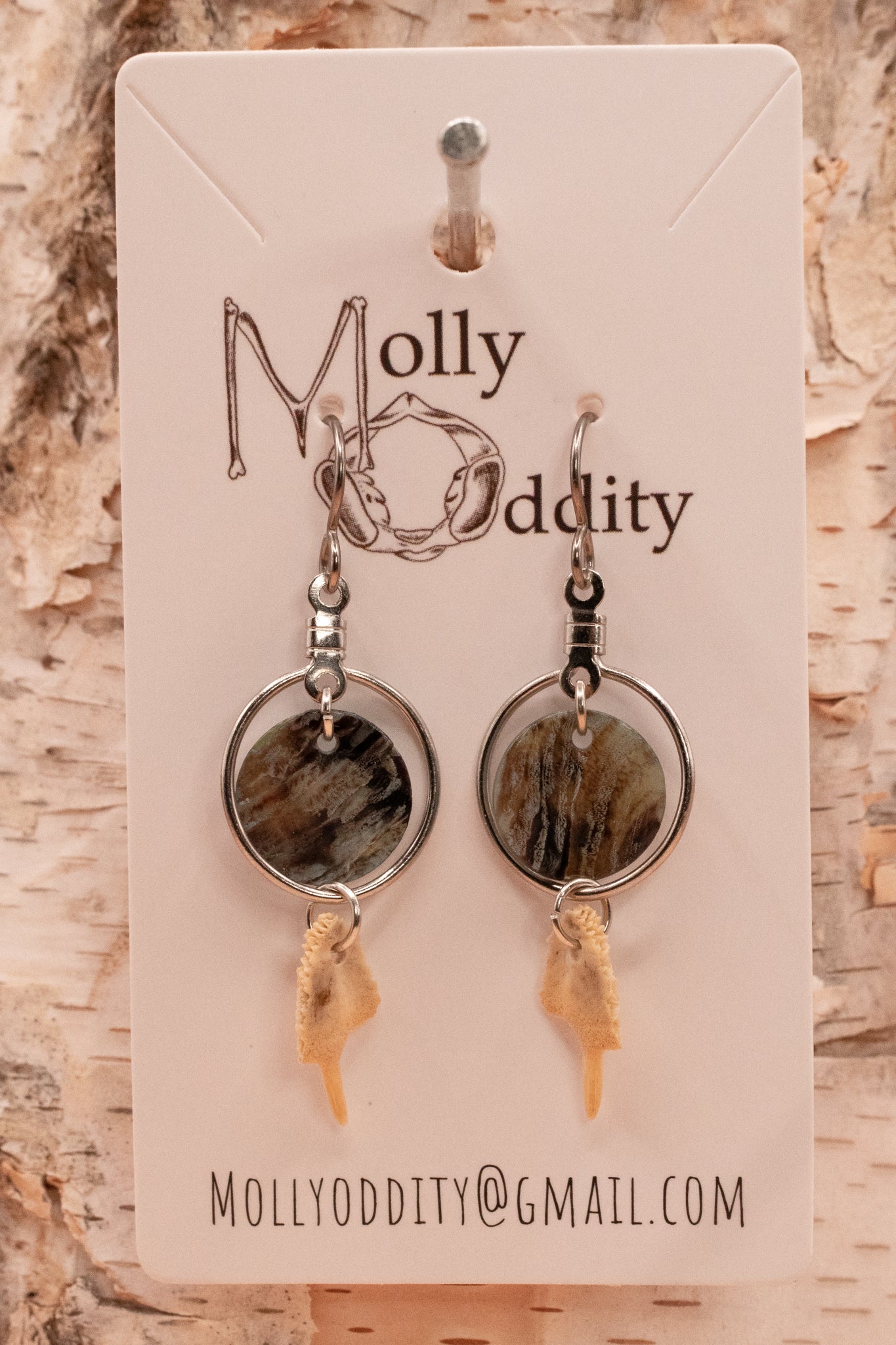 Small Turtle Shell with Aquatic Bead