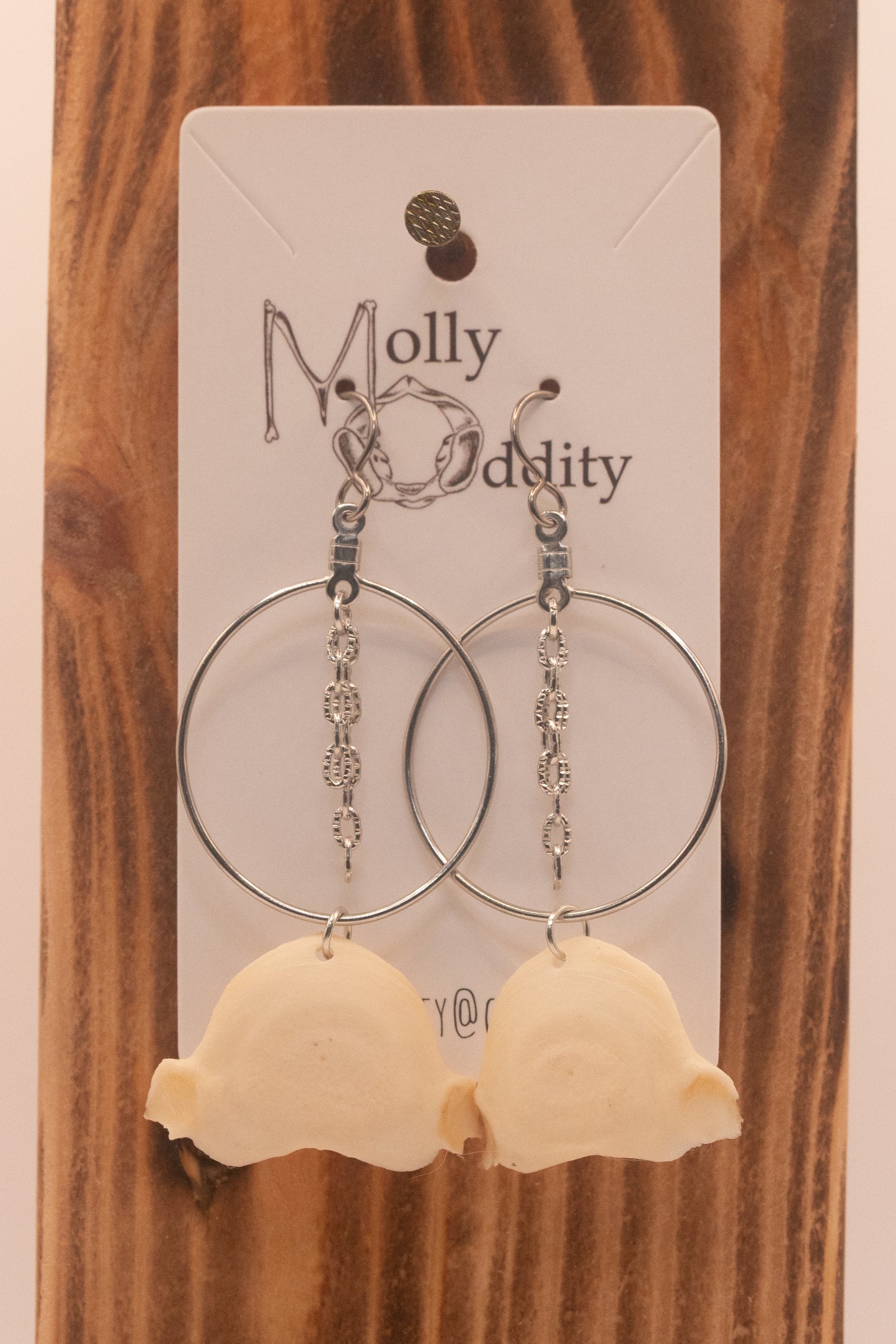 End Cap & Ring with Chain Earrings