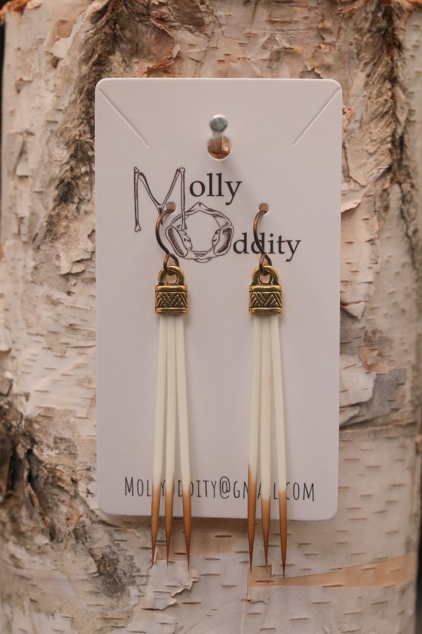Quill & Textured Cap Earrings