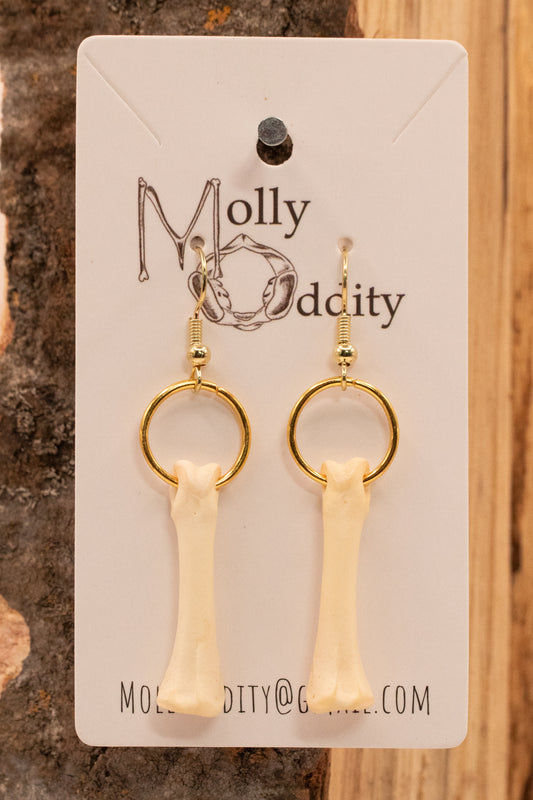 Turkey Toe & Gold RIng Earrings