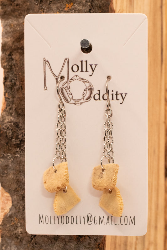 Double Shell & Chain Earrings
