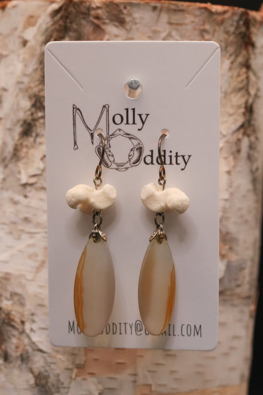 Bone & Acrylic Earrings