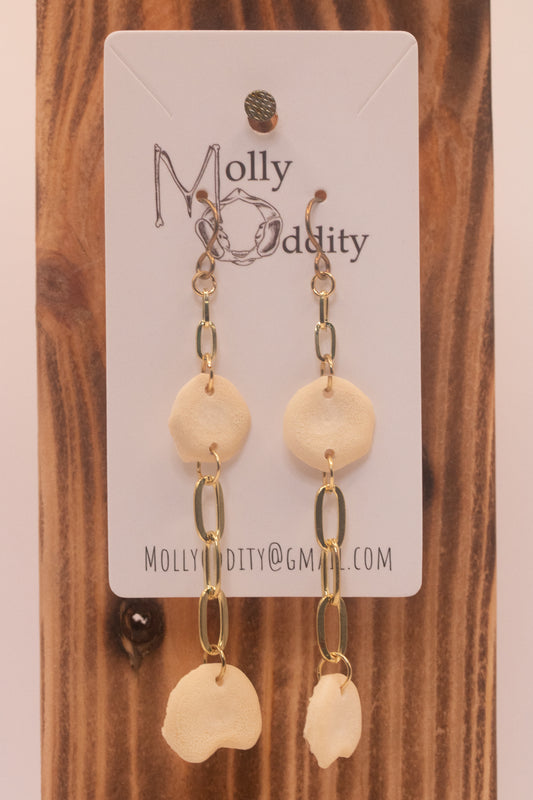 Double End Cap & Chain Earrings