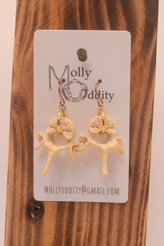Upside Down Vertebrae Earrings