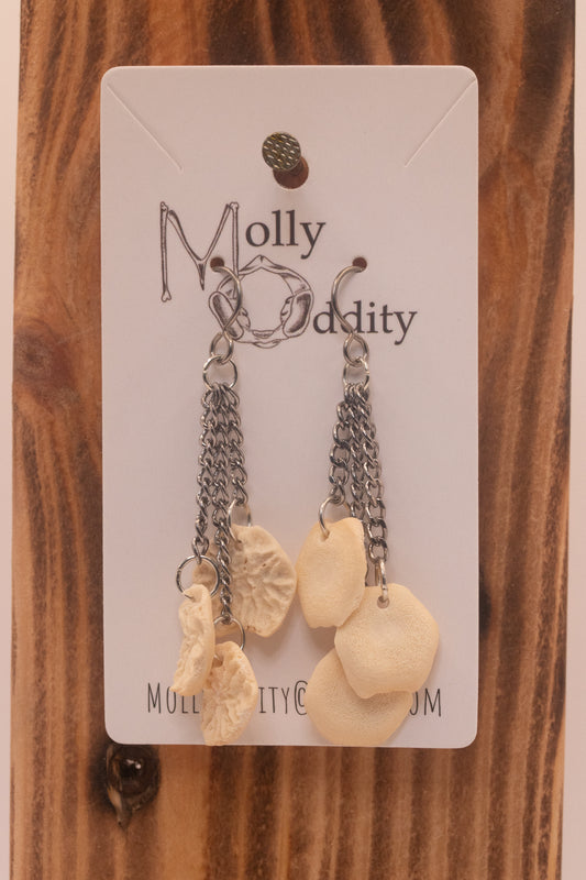 Triple End Cap & Chain Earrings