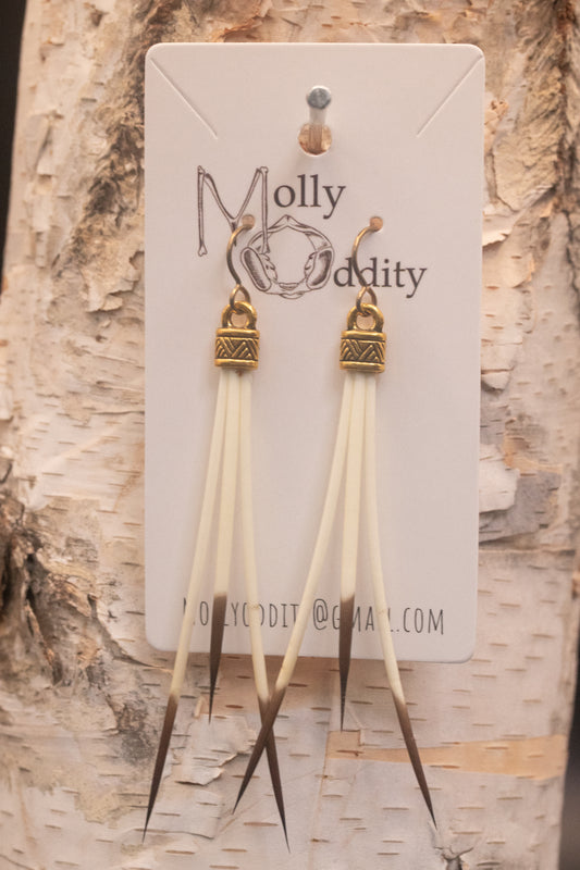 Triple Quill Fan Earrings
