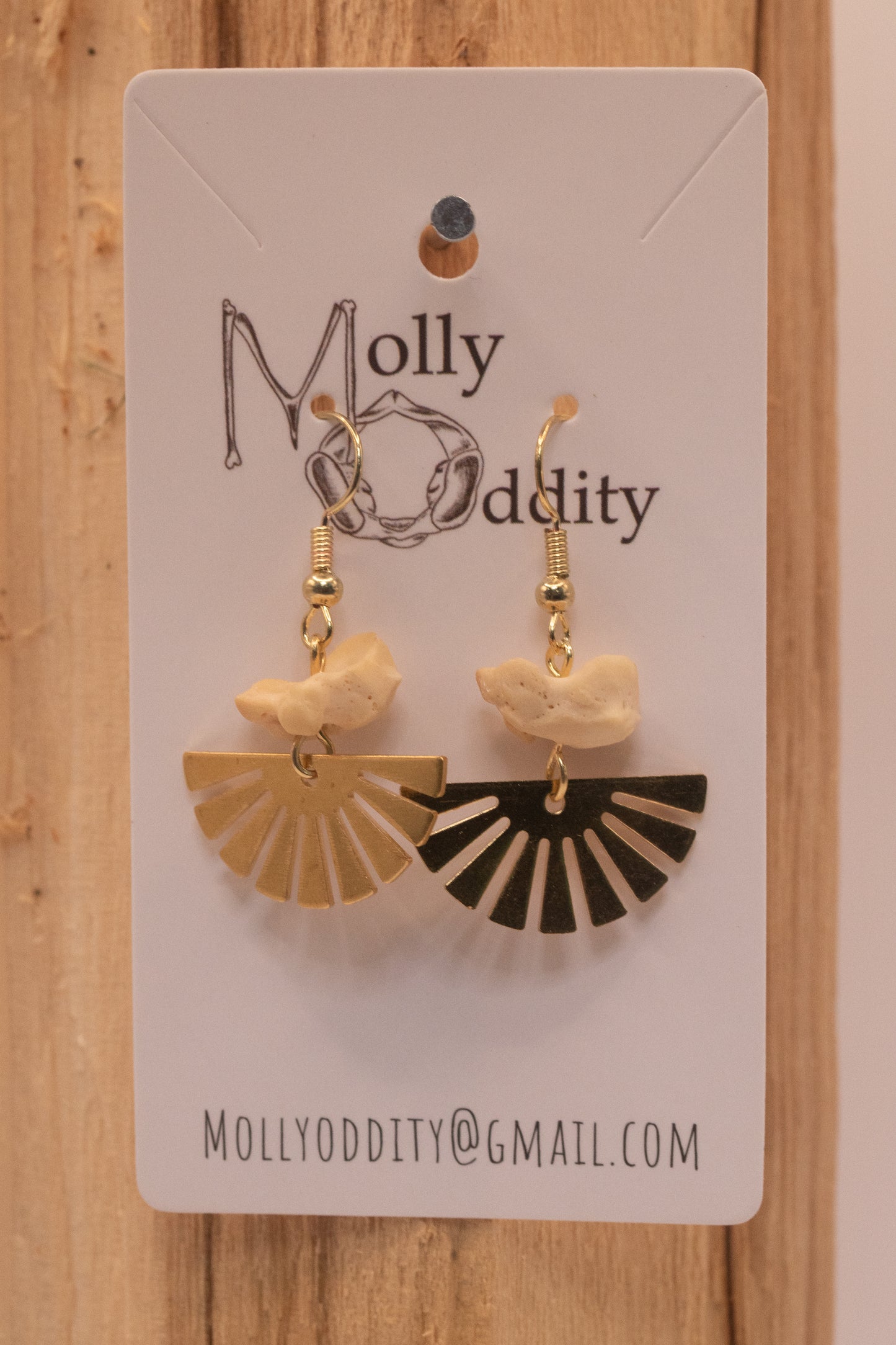 Foot Bone & Sunburst Earrings