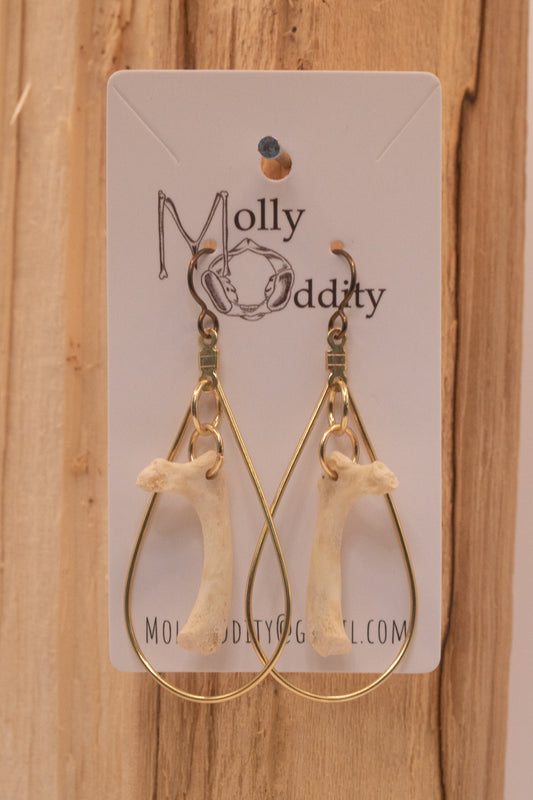 Bone & Teardrop Earrings