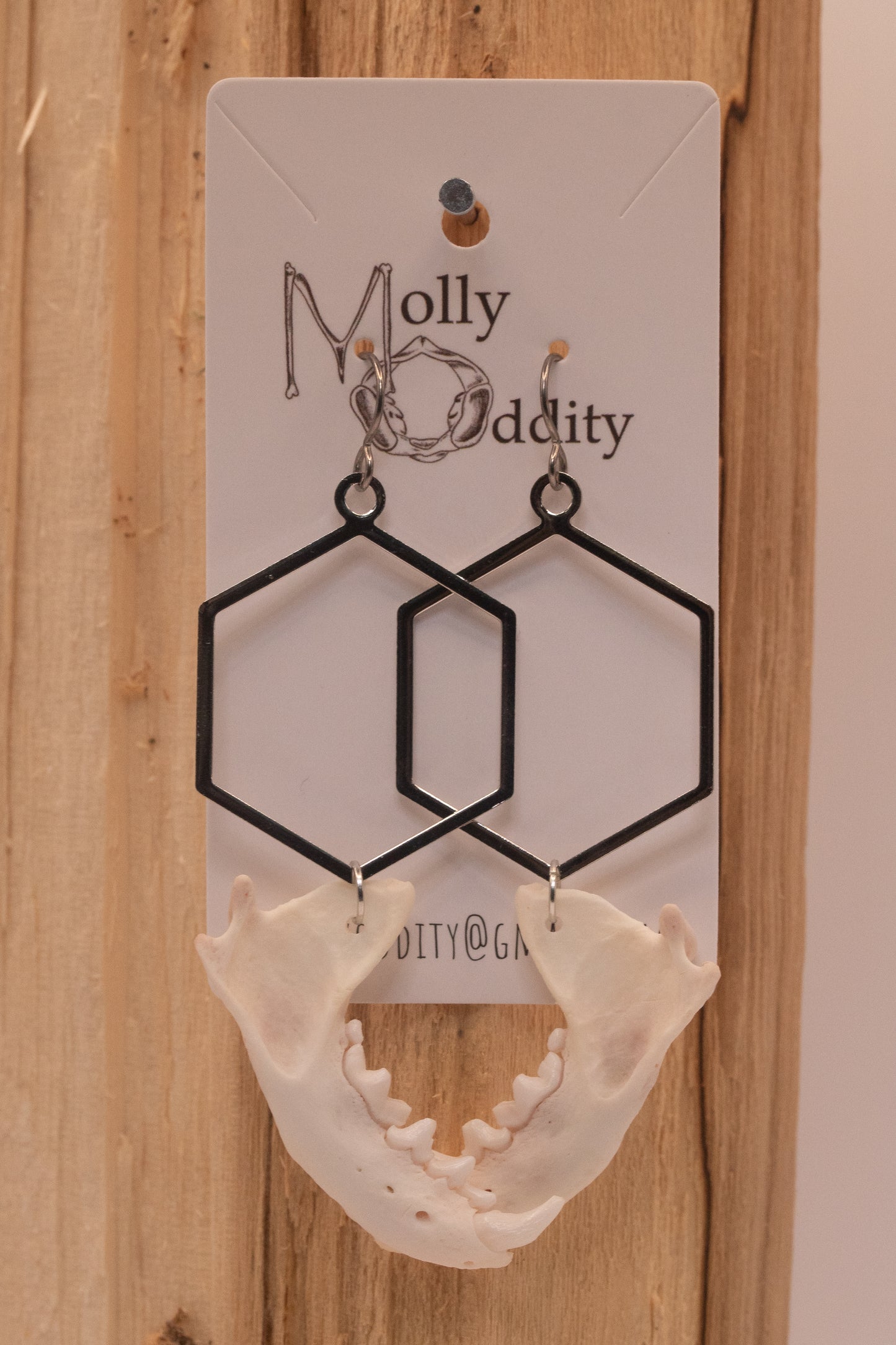 Jawbone & Octagon Earrings