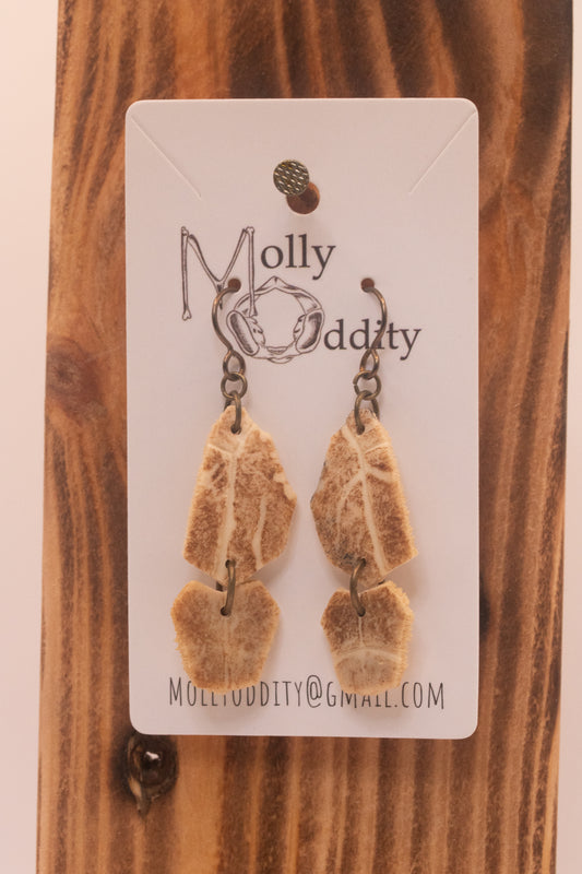 Double Turtle Shell Earrings