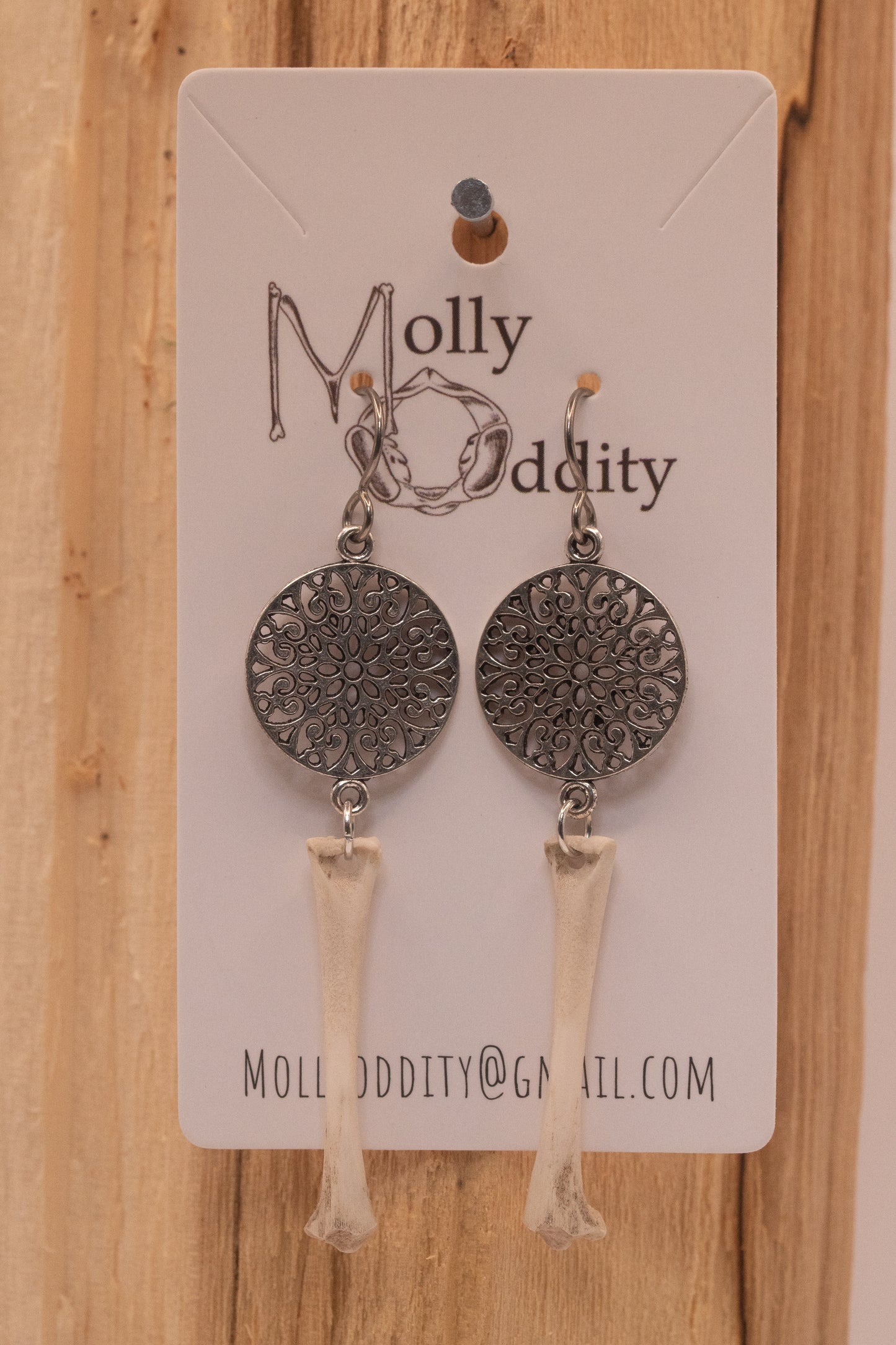 Ornate & Long Bone Earrings