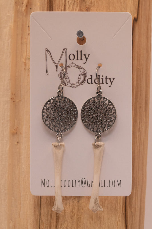 Ornate & Long Bone Earrings