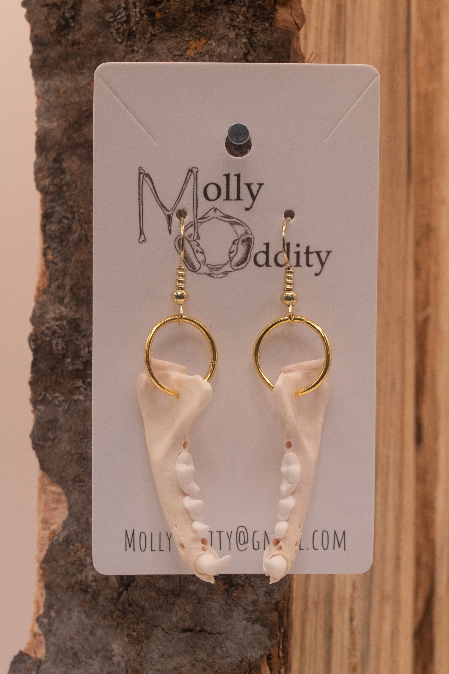 Mink Jaw & Hoop Earrings