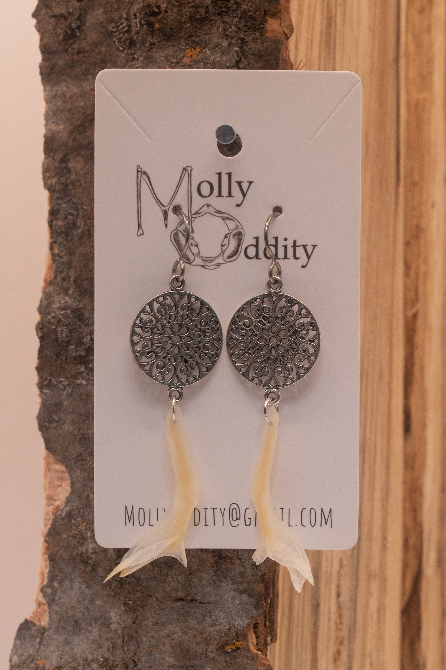 Ornate Fish Bone Earrings