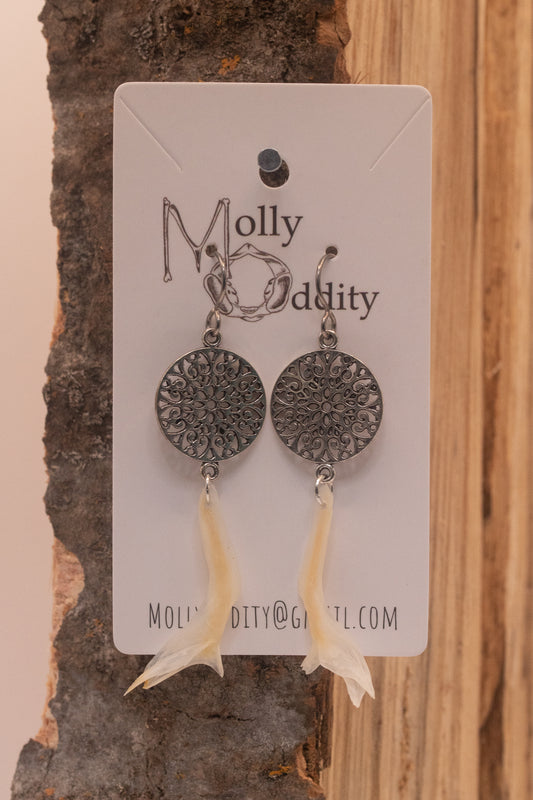 Ornate Fish Bone Earrings